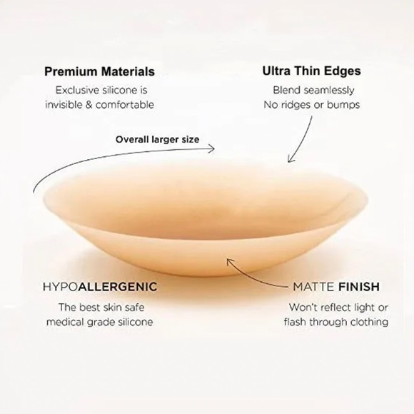 2 Pairs Sticky Adhesive Medical Grade Nipple Cover Pasty Breast Petals w/ Case - Picture 2 of 8